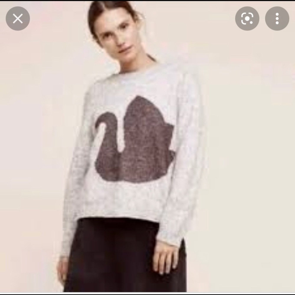 Anthropologie Folk Hansel from Basel Swan Sweater